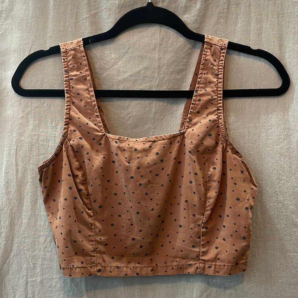 Thread & Supply Animal-Print Cropped Top